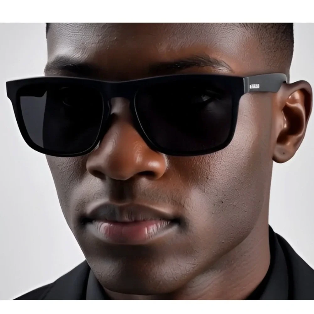 Black Polarized Sunglasses Men's Square Frame UV Protection Sport Eyewear Safety